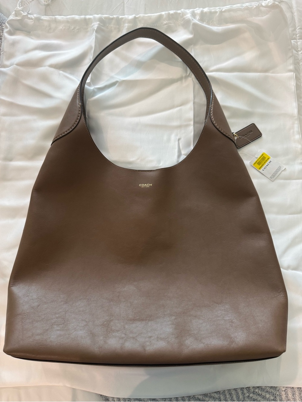 Coach Brooklyn Shoulder Bag 39 in Dark Stone Leather